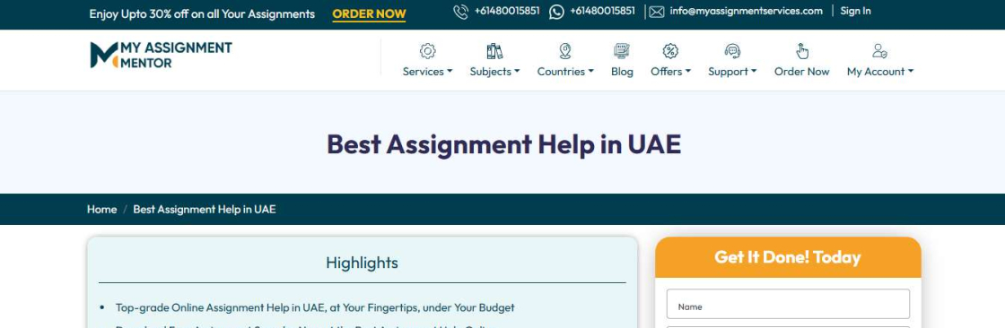 My Assignment Mentor UAE Cover Image