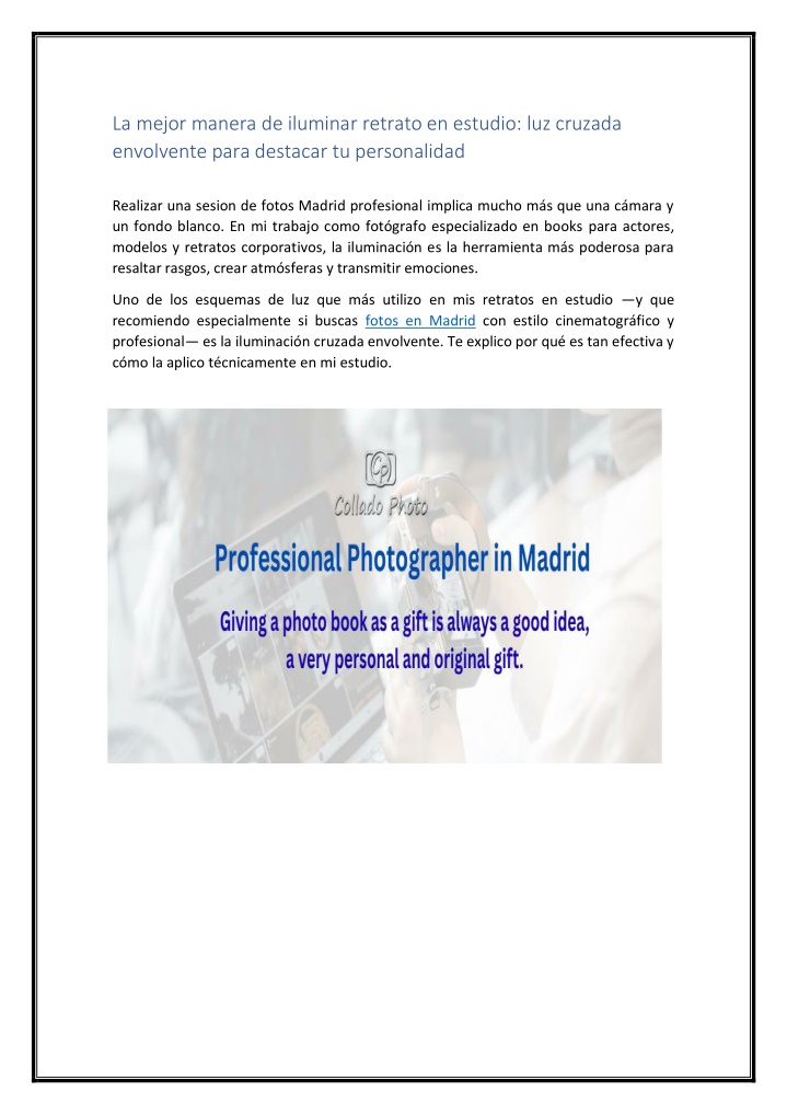 PPT - La mejor manera de iluminar un retrato en estudio | BookFotosMadrid PowerPoint Presentation - ID:14707412