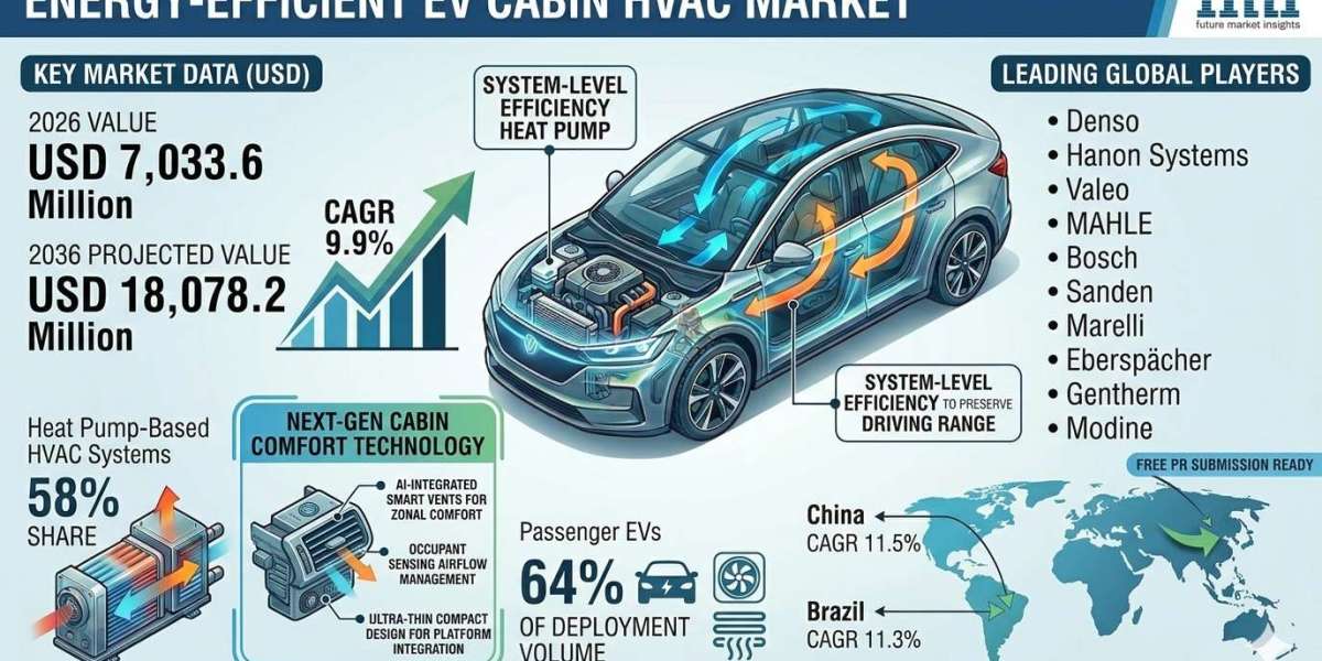 Energy-Efficient EV Cabin HVAC Market to Surpass USD 18 Billion by 2036