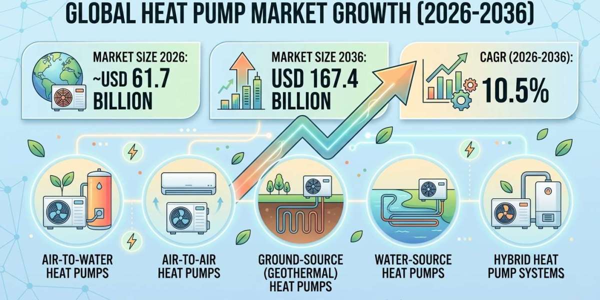 Heat Pump Market Forecast 2026–2036: Global Market to Reach USD 167.4 Billion by 2036 at 10.5% CAGR