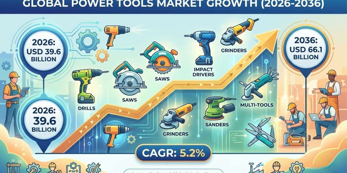Power Tools Market Forecast 2026–2036: Global Market to Reach USD 66.1 Billion by 2036 at 5.2% CAGR