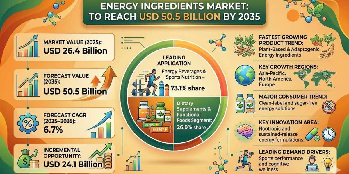 Energy Ingredients Market to Reach USD 50.5 Billion by 2035