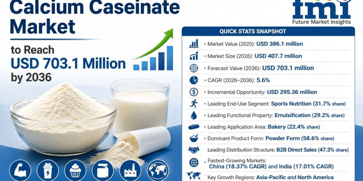 Calcium Caseinate Market to Reach USD 703.1 Million by 2036