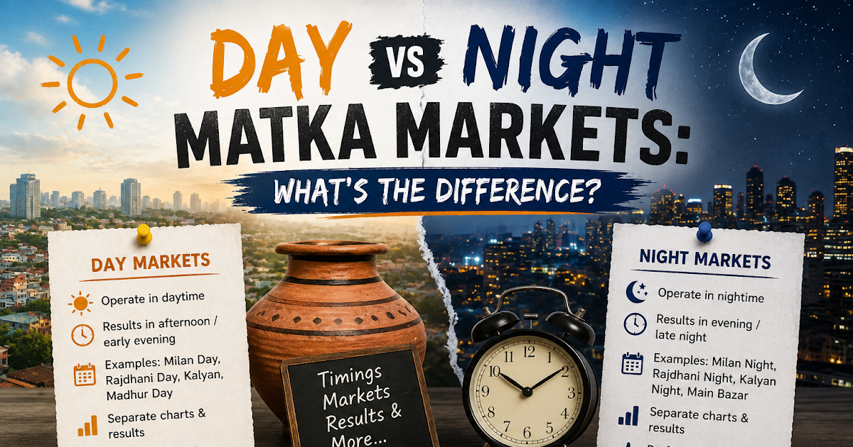 Satta Matka Hub:    Day vs Night Matka Markets: What's the Difference?