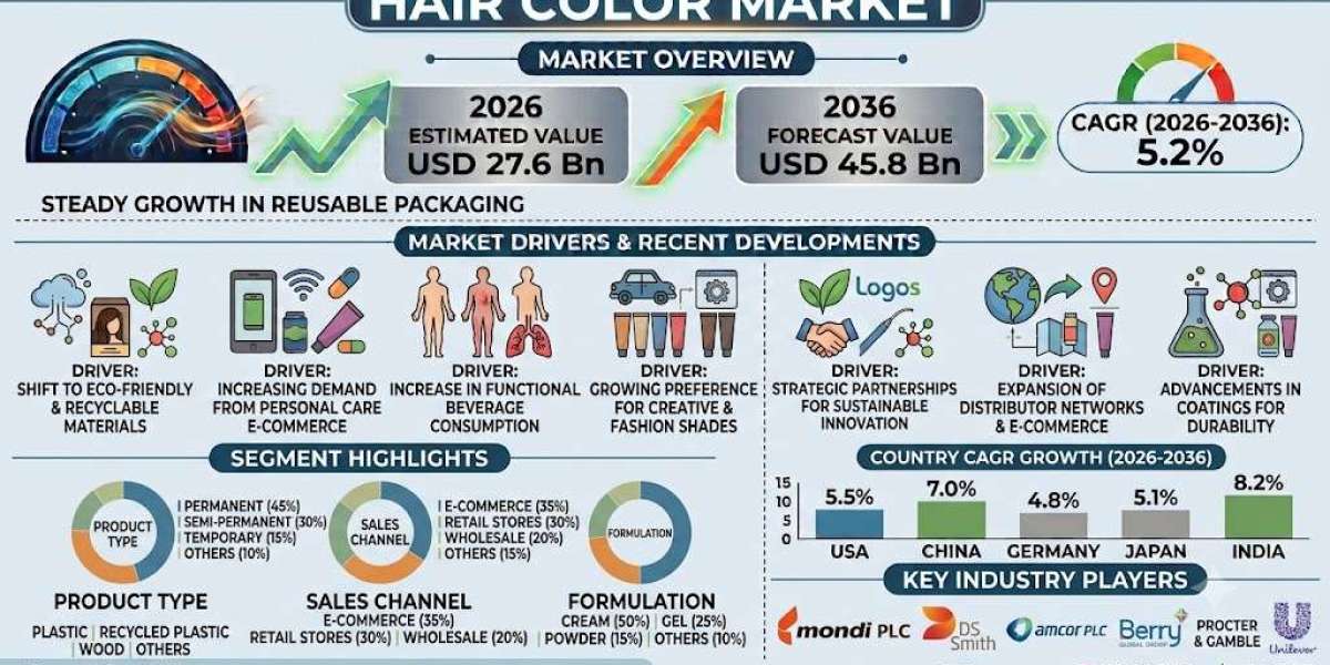 Hair Color Market Reaches USD 45.8 Bn by 2036: UK Advances at 4.4% as Salon and Home Color Demand Converge