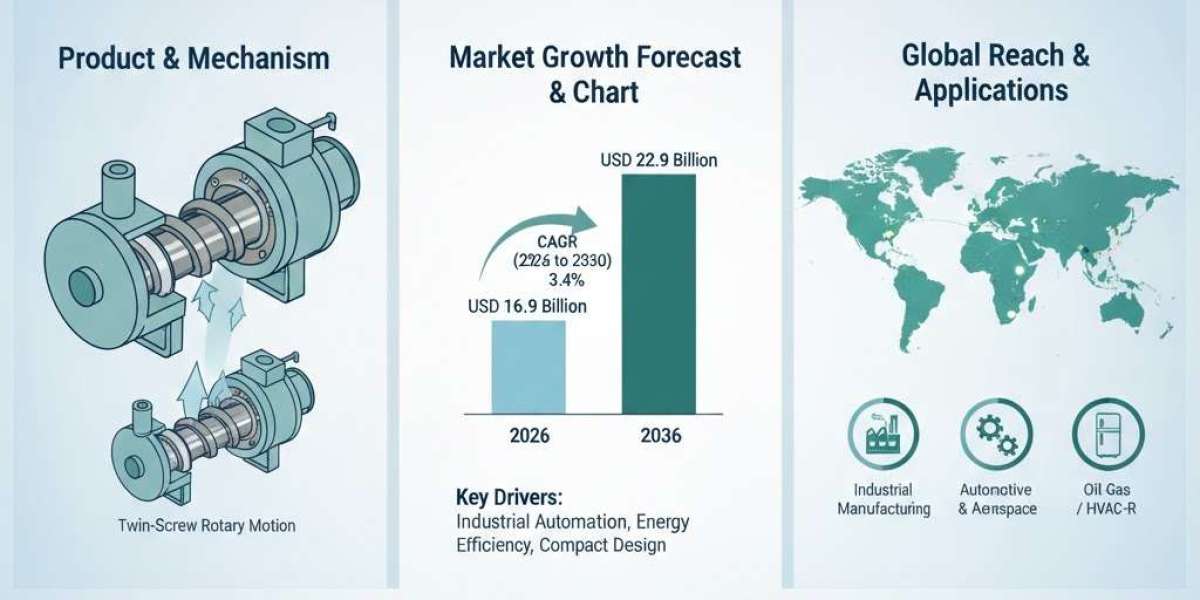 Screw Compressor Market toward USD 22.9 Billion by 2036
